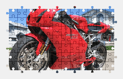 Jigsaw puzzle online red,ducati,superbike,speed,motorcycle,vehicle,colorful