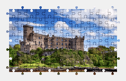Jigsaw puzzle online castle,scotland,building,architecture,colorful