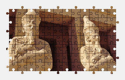 Jigsaw puzzle online egypt,statue,temple,colorful