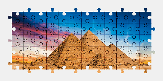 Jigsaw puzzle online egypt,africa,pyramid,building,architecture,colorful,desert