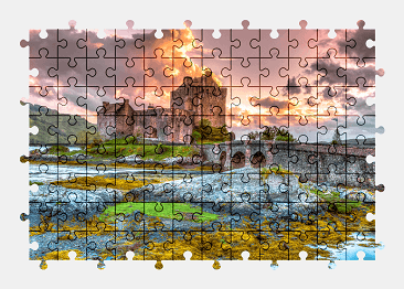 Jigsaw puzzle online castle,scotland,building,architecture,colorful