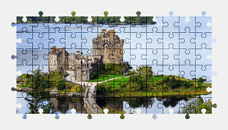 Jigsaw puzzle online castle,scotland,building,architecture,nature,colorful
