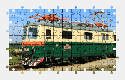 Jigsaw puzzle online locomotive,railway,vehicle,train,colorful