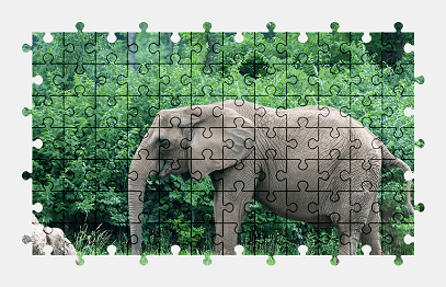 Jigsaw puzzle online elephant,animal,nature,wildlife,african