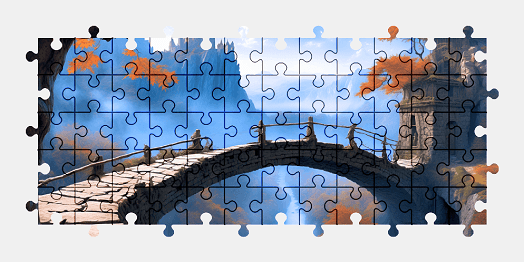 Jigsaw puzzle online fantasy,castle,bridge,building,colorful