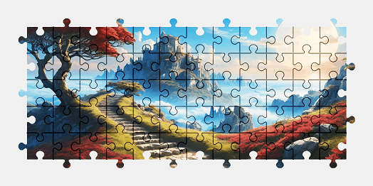 Jigsaw puzzle online fantasy,landscape,colorful,castle,nature