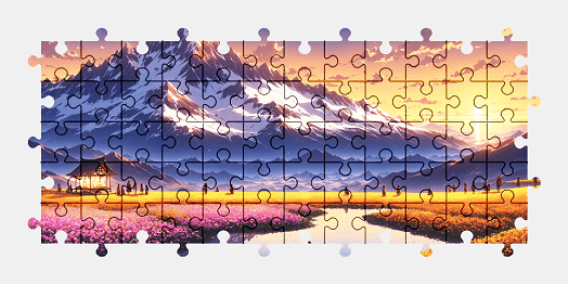Jigsaw puzzle online fantasy,mountains,landscape,nature,colorful