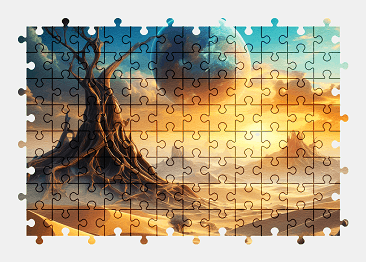 Jigsaw puzzle online fantasy,planet,landscape,tree,colorful