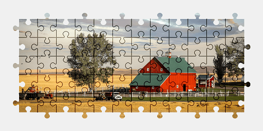 Jigsaw puzzle online farm,countryside,barn,landscape,colorful,nature