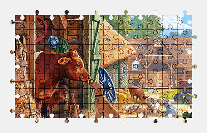 Jigsaw puzzle online farm,animal,colorful