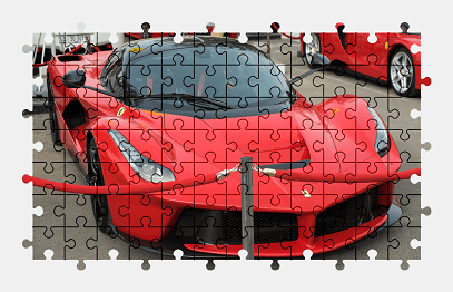 Jigsaw puzzle online red,ferrari,sports-car,car,vehicle,colorful