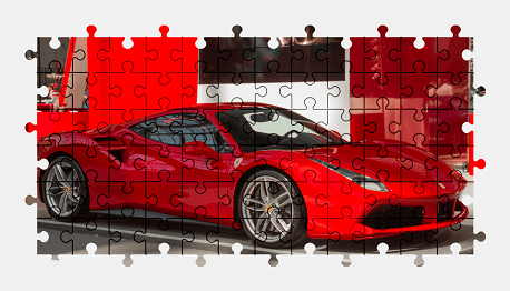 Jigsaw puzzle online red,ferrari,sports-car,car,vehicle,colorful