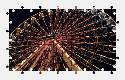 Jigsaw puzzle online ferris-wheel,night