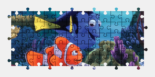 Jigsaw puzzle online nemo,cartoon,character,colorful,fish