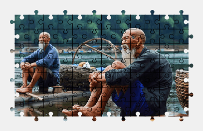 Jigsaw puzzle online nature,river,water,china