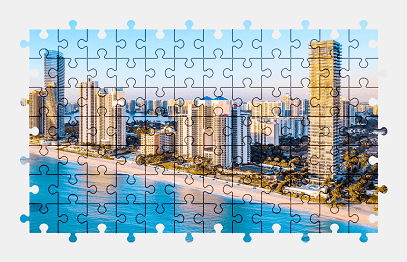 Jigsaw puzzle online florida,usa,city,building,colorful,beach,skyscraper
