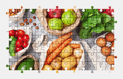Jigsaw puzzle online food,vegetable,fruit,colorful