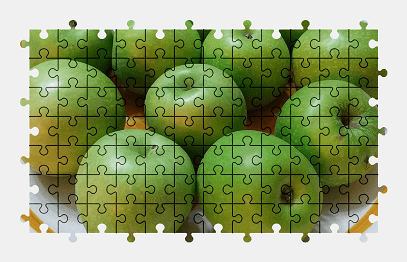 Jigsaw puzzle online green,apple,fruit,food