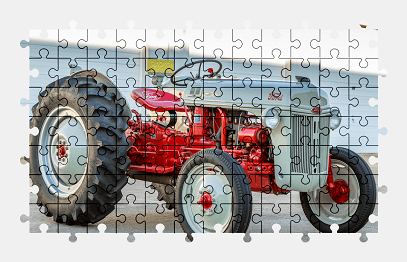 Jigsaw puzzle online ford,tractor,vehicle,colorful