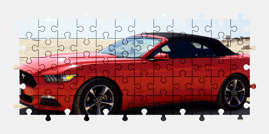 Jigsaw puzzle online red,ford,mustang,car,vehicle,colorful
