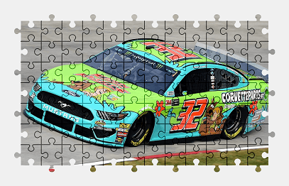 Jigsaw puzzle online ford,mustang,nascar,scooby-doo,colorful,race,sport,car,vehicle