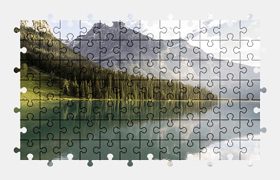 Jigsaw puzzle online lake,canada,landscape,forest,mountains,nature