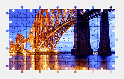 Jigsaw puzzle online bridge,scotland,colorful