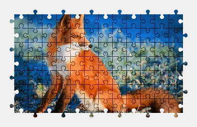 Jigsaw puzzle online fox,animal,nature,colorful