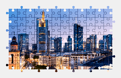 Jigsaw puzzle online frankfurt,city,germany,skyscraper,building,colorful