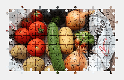 Jigsaw puzzle online vegetable,food,colorful