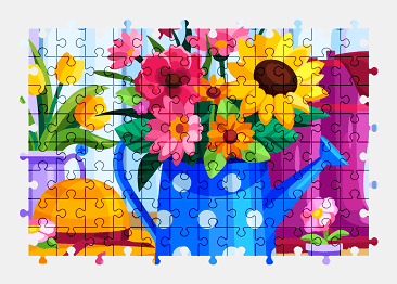 Jigsaw puzzle online garden,flower,bouquet,colorful