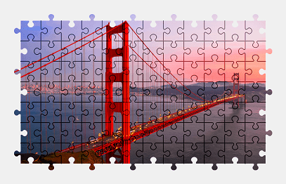 Jigsaw puzzle online red,golden-gate-bridge,sunset,bridge,architecture,san-francisco,california,usa,colorful