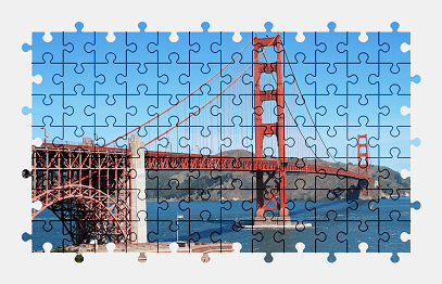 Jigsaw puzzle online golden-gate-bridge,bridge,san-francisco,california,usa,colorful