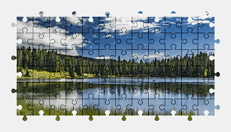 Jigsaw puzzle online forest,lake,nature,colorful,landscape,colorado