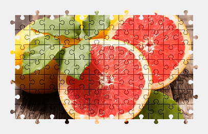 Jigsaw puzzle online grapefruit,fruit,food,colorful