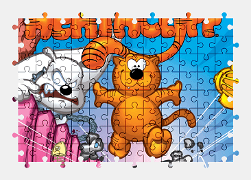 Jigsaw puzzle online heathcliff,character,cartoon,colorful