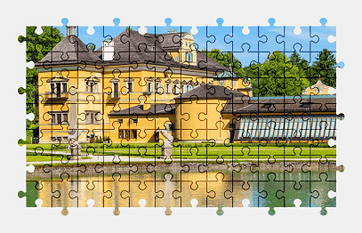 Jigsaw puzzle online palace,austria,building,architecture,colorful