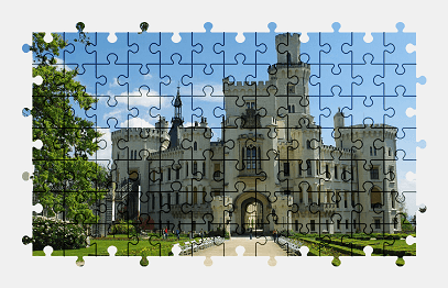 Jigsaw puzzle online castle,architecture,czechia,building,colorful