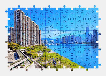 Jigsaw puzzle online hong-kong,city,china,building,architecture,colorful,skyscraper