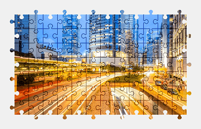 Jigsaw puzzle online hong-kong,china,night-city,city,building,architecture,colorful