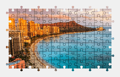 Jigsaw puzzle online hawaii,city,colorful,beach,usa,landscape,nature