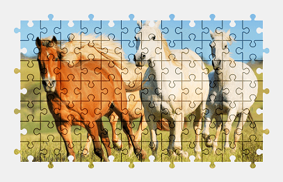 Jigsaw puzzle online horse,animal,nature,colorful
