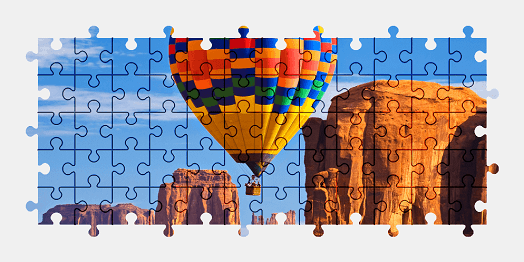 Jigsaw puzzle online hot-air-balloon,aircraft,vehicle,colorful