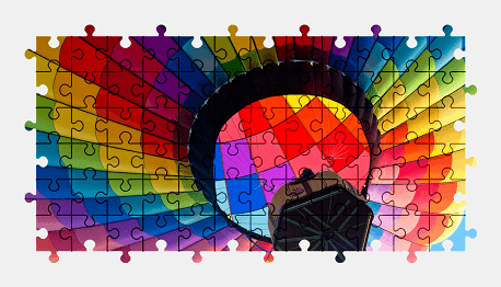 Jigsaw puzzle online hot-air-balloon,aircraft,vehicle,colorful