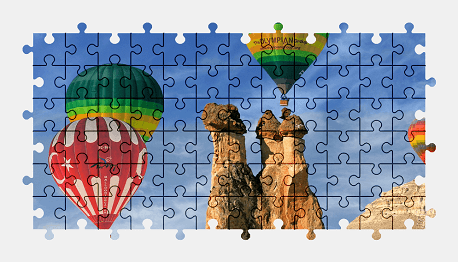 Jigsaw puzzle online hot-air-balloon,vehicle,colorful,aircraft