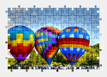 Jigsaw puzzle online hot-air-balloon,aircraft,vehicle,color,colorful