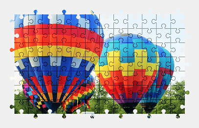 Jigsaw puzzle online colorful,hot-air-balloon,travel,vehicle,aircraft