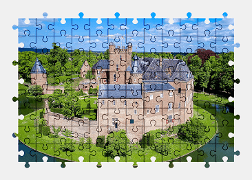 Jigsaw puzzle online castle,netherlands,building,architecture,colorful