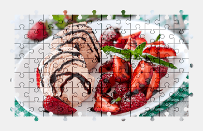 Jigsaw puzzle online ice-cream,dessert,food,colorful