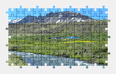 Jigsaw puzzle online iceland,mountains,river,landscape,nature